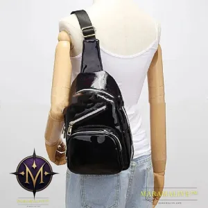 Women's Laser Fashion PU Illusion Shoulder Messenger Bag